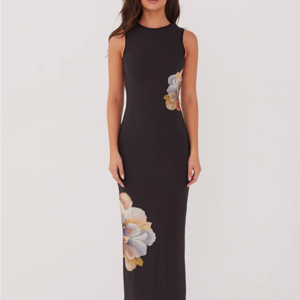 Floral Black Maxi Dress